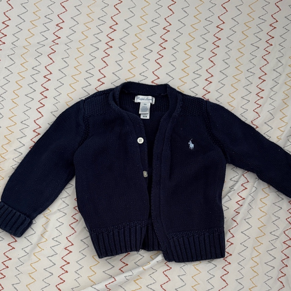 Navy Blue Kids Cardigan polo ralph lauren